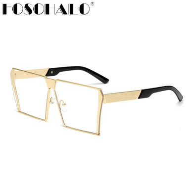 Vintage Square Sunglasses Women 2023 Oversized Steampunk Sunglasses Classic Eyeglasses Men Clear Lens Vintage Retro Punk Shades