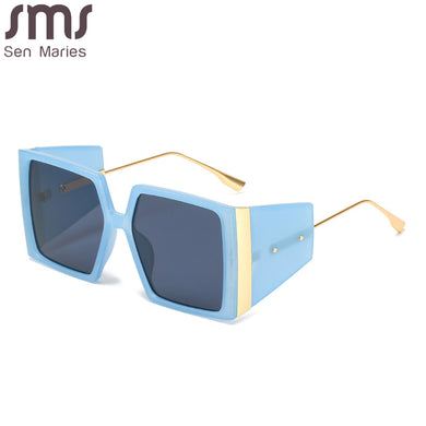 Vintage Square Sunglasses Women 2023  Frames Retro Clear Sun Glasses For Men One Piece Oversized Black Shade Gafas Glasses
