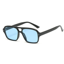 Load image into Gallery viewer, Vintage Square Sunglasses Women Brand Designer Polygon Sun Glasses Female Blue Retro Double Bridges Oculos De Sol