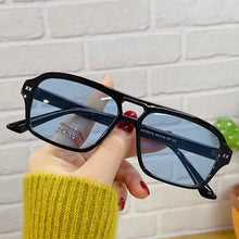 Load image into Gallery viewer, Vintage Square Sunglasses Women Brand Designer Polygon Sun Glasses Female Blue Retro Double Bridges Oculos De Sol