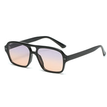 Load image into Gallery viewer, Vintage Square Sunglasses Women Brand Designer Polygon Sun Glasses Female Blue Retro Double Bridges Oculos De Sol