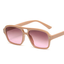 Load image into Gallery viewer, Vintage Square Sunglasses Women Brand Designer Polygon Sun Glasses Female Blue Retro Double Bridges Oculos De Sol