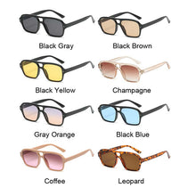 Load image into Gallery viewer, Vintage Square Sunglasses Women Brand Designer Polygon Sun Glasses Female Blue Retro Double Bridges Oculos De Sol