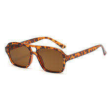 Load image into Gallery viewer, Vintage Square Sunglasses Women Brand Designer Polygon Sun Glasses Female Blue Retro Double Bridges Oculos De Sol