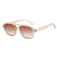 Load image into Gallery viewer, Vintage Square Sunglasses Women Brand Designer Polygon Sun Glasses Female Blue Retro Double Bridges Oculos De Sol