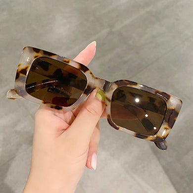 Vintage Square Sunglasses Women Brand Designer Retro Leopard Sun Glasses Female Gradient Rectangle Shades Oculos