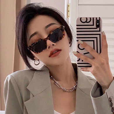 Vintage Square Sunglasses Women  Brand Designer Retro Small Rectangle Sun Glasses Lady Female Cat Eye Oculos UV400