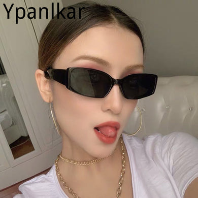 Vintage Square Sunglasses Women  Brand Small Rectangle Sun Glasses Female Gradient Clear Mirror Oculos De Sol