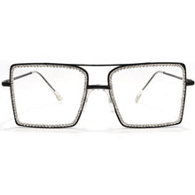Load image into Gallery viewer, Vintage Square Women Diamond Sunglasses Frames Ladies Gold Glasses Pearl Frame Clear Lens Retro Eyewear Optical Frames