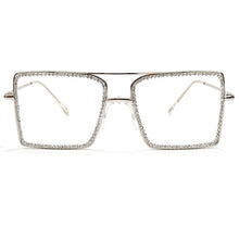 Load image into Gallery viewer, Vintage Square Women Diamond Sunglasses Frames Ladies Gold Glasses Pearl Frame Clear Lens Retro Eyewear Optical Frames