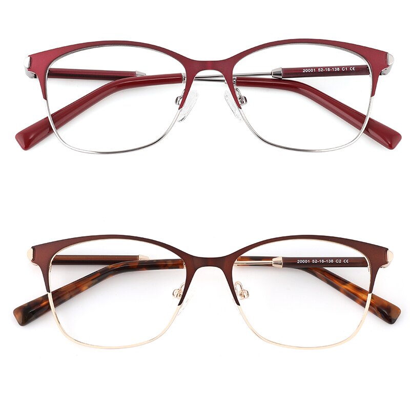 Vintage Square Women's glasses frames Myopia Man Glasses Prescription Ladies Spectacles Clear Female Optical Eyeglasses Metal