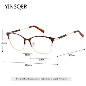 Vintage Square Women's glasses frames Myopia Man Glasses Prescription Ladies Spectacles Clear Female Optical Eyeglasses Metal