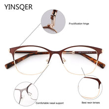 Load image into Gallery viewer, Vintage Square Women&#39;s glasses frames Myopia Man Glasses Prescription Ladies Spectacles Clear Female Optical Eyeglasses Metal
