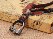 Load image into Gallery viewer, Vintage Steampunk Accessories Roman Number and Lighter Necklace Genuine Leather Pendent Jewelry Chain For Men and Women LKN0041