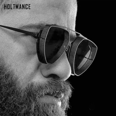 Vintage Steampunk Square Sunglasses Men 2023  Brand Design Retro Punk Sun Glasses For Women Hollow Ladies Sunglass