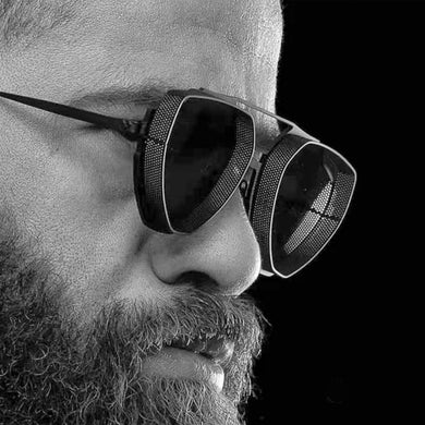 Vintage Steampunk Sunglasses Men 2023  Brand Designer Square Punk Sun Glasses For Male Shades Driving Goggle UV 400