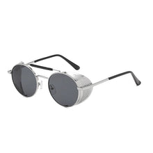 Load image into Gallery viewer, Vintage Steampunk Sunglasses Men Black Retro Round Metal Gothic Shades Women Driving Mirror Sun Glasses For Male Female UV400