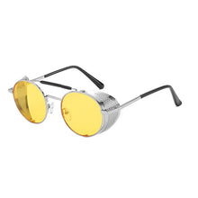 Load image into Gallery viewer, Vintage Steampunk Sunglasses Men Black Retro Round Metal Gothic Shades Women Driving Mirror Sun Glasses For Male Female UV400
