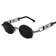 Load image into Gallery viewer, Vintage Steampunk Sunglasses Women Retro Metal Round Sunglasses Men Black Red Clear Lens Female Eyewear UV400 oculos de sel