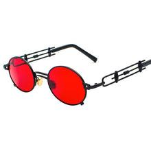 Load image into Gallery viewer, Vintage Steampunk Sunglasses Women Retro Metal Round Sunglasses Men Black Red Clear Lens Female Eyewear UV400 oculos de sel