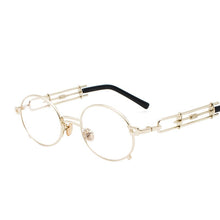 Load image into Gallery viewer, Vintage Steampunk Sunglasses Women Retro Metal Round Sunglasses Men Black Red Clear Lens Female Eyewear UV400 oculos de sel
