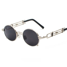 Load image into Gallery viewer, Vintage Steampunk Sunglasses Women Retro Metal Round Sunglasses Men Black Red Clear Lens Female Eyewear UV400 oculos de sel