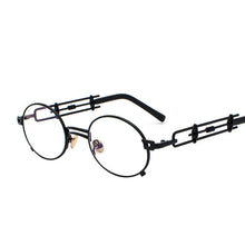 Load image into Gallery viewer, Vintage Steampunk Sunglasses Women Retro Metal Round Sunglasses Men Black Red Clear Lens Female Eyewear UV400 oculos de sel