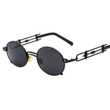 Load image into Gallery viewer, Vintage Steampunk Sunglasses Women Retro Metal Round Sunglasses Men Black Red Clear Lens Female Eyewear UV400 oculos de sel