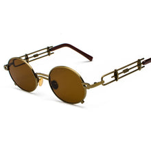 Load image into Gallery viewer, Vintage Steampunk Sunglasses Women Retro Metal Round Sunglasses Men Black Red Clear Lens Female Eyewear UV400 oculos de sel