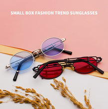 Load image into Gallery viewer, Vintage Steampunk Sunglasses Women Retro Metal Round Sunglasses Men Black Red Clear Lens Female Eyewear UV400 oculos de sel