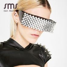Load image into Gallery viewer, Vintage Stud Goggle Punk Sunglasses Women 2023 Oversized Sunglasses Women Men One Piece Goggles Sunglasses Eyewear UV400