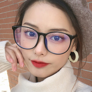 Vintage Student Transparent Computer Glasses Frame Women Men Round Eyewear Blue Light Clear Glasses Optical Spectacle Eyeglasses