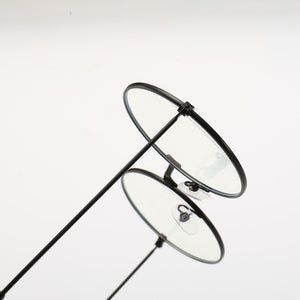 Vintage Style Women/Men Popular Round Metal Clear Lens Glasses Frame Trendy Unisex Nerd Glasses Fake Glasses