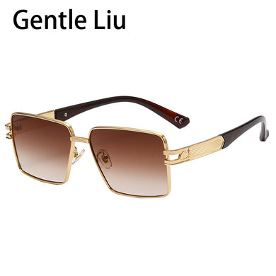 Vintage Sunglasses For Men's Square Frame Eyeglasses 2023  Sun Glasses Women Brand Designer Eyewear Alloy  UV 400