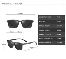 Load image into Gallery viewer, Vintage Sunglasses Men Polarized Minus TR90 Classic Pilot Sun Glasses Retro Driving UV400 Square Male
