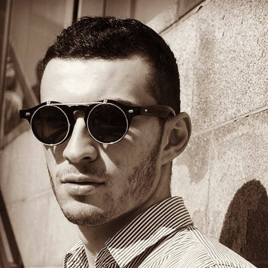 Vintage Sunglasses Unisex Flip Up Sun Glasses For Women Men Punk Style Goggles S size UV400 Eyewear T007