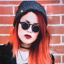 Load image into Gallery viewer, Vintage Sunglasses Unisex Flip Up Sun Glasses For Women Men Punk Style Goggles S size UV400 Eyewear T007