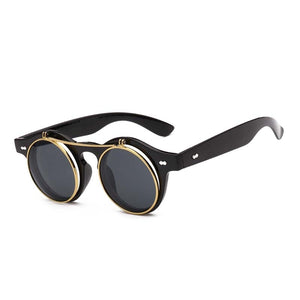 Vintage Sunglasses Unisex Flip Up Sun Glasses For Women Men Punk Style Goggles S size UV400 Eyewear T007