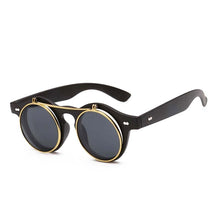Load image into Gallery viewer, Vintage Sunglasses Unisex Flip Up Sun Glasses For Women Men Punk Style Goggles S size UV400 Eyewear T007