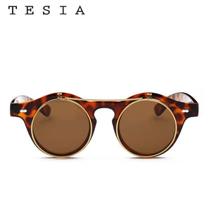 Vintage Sunglasses Unisex Flip Up Sun Glasses For Women Men Punk Style Goggles S size UV400 Eyewear T007