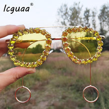 Load image into Gallery viewer, Vintage Sunglasses Women 2023 Small Oval Sunglasses Men  Personality Black Female Eyewear Shades UV400 oculos feminino