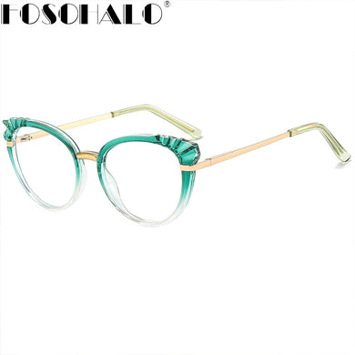Vintage TR90 Anti-Blue Light Optical Glasses Women Men Clear Glasses Eyeglasses Cat Eye Transparent Lens Spectacle Frame Unisex