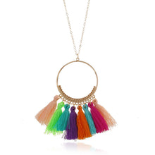 Load image into Gallery viewer, Vintage Tassel Long Necklace for Women Maxi Fashion Statement Jewelry Ethnic Long Chain Fringe Necklace Boho Bohemian Necklaces