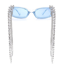 Load image into Gallery viewer, Vintage Tassel Rhinestones Sunglasses Women 2023 Luxulry Brand Steampunk Sun Glasses Unique Diamond Eyeglasses Oculos UV400