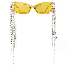 Load image into Gallery viewer, Vintage Tassel Rhinestones Sunglasses Women 2023 Luxulry Brand Steampunk Sun Glasses Unique Diamond Eyeglasses Oculos UV400