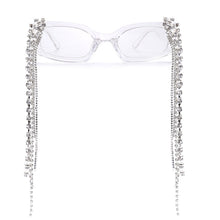 Load image into Gallery viewer, Vintage Tassel Rhinestones Sunglasses Women 2023 Luxulry Brand Steampunk Sun Glasses Unique Diamond Eyeglasses Oculos UV400