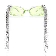 Load image into Gallery viewer, Vintage Tassel Rhinestones Sunglasses Women 2023 Luxulry Brand Steampunk Sun Glasses Unique Diamond Eyeglasses Oculos UV400