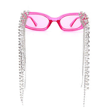 Load image into Gallery viewer, Vintage Tassel Rhinestones Sunglasses Women 2023 Luxulry Brand Steampunk Sun Glasses Unique Diamond Eyeglasses Oculos UV400