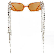 Load image into Gallery viewer, Vintage Tassel Rhinestones Sunglasses Women 2023 Luxulry Brand Steampunk Sun Glasses Unique Diamond Eyeglasses Oculos UV400