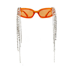 Load image into Gallery viewer, Vintage Tassel Rhinestones Sunglasses Women 2023  Luxulry Brand Steampunk Sun Glasses Unique Diamond Eyeglasses Oculos UV400